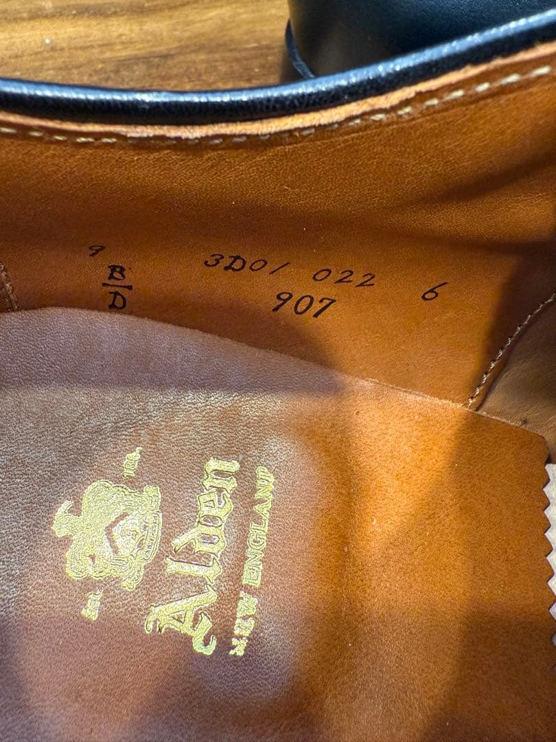 Alden ストレートチップ　キャップトゥ　カーフ　907 9D 27㎝
