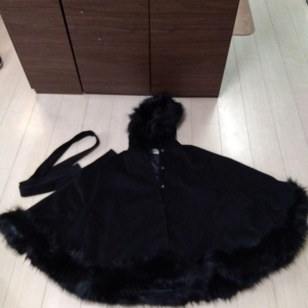  PARTY ファー付きポンチョコート