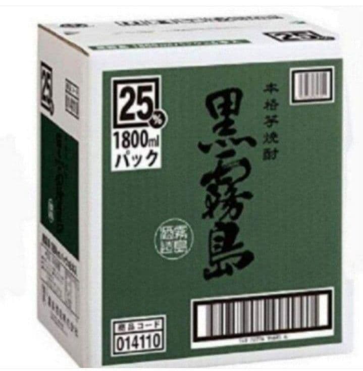 1306 黒霧島 芋 25度1.8Lパック 1ケ一ス( 6本入)