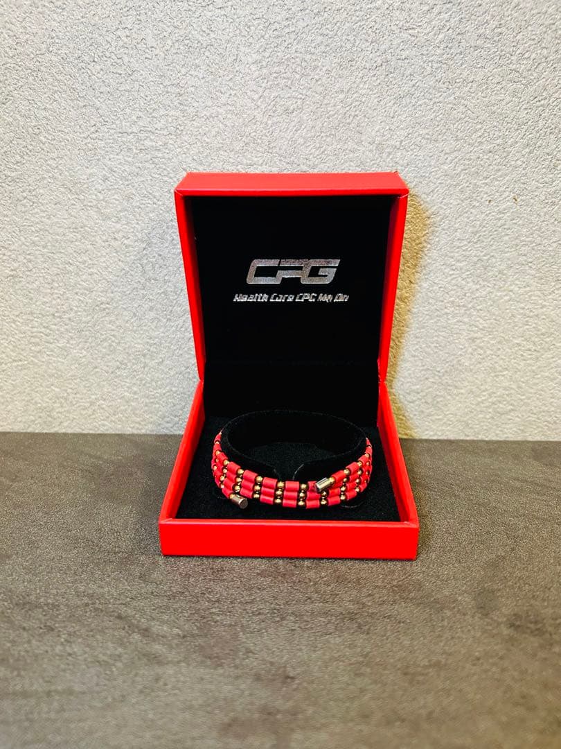 CPG 健康ケアアクセサリー 赤黒ビーズ