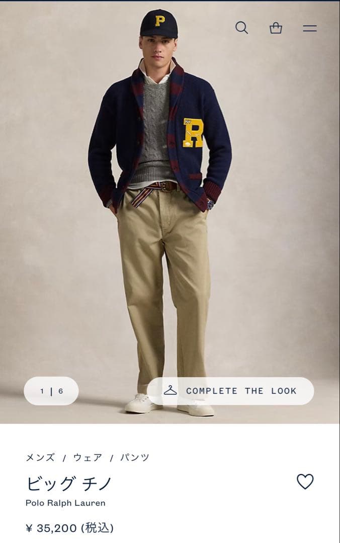 ラルフローレン ビッグチノ　34x32
