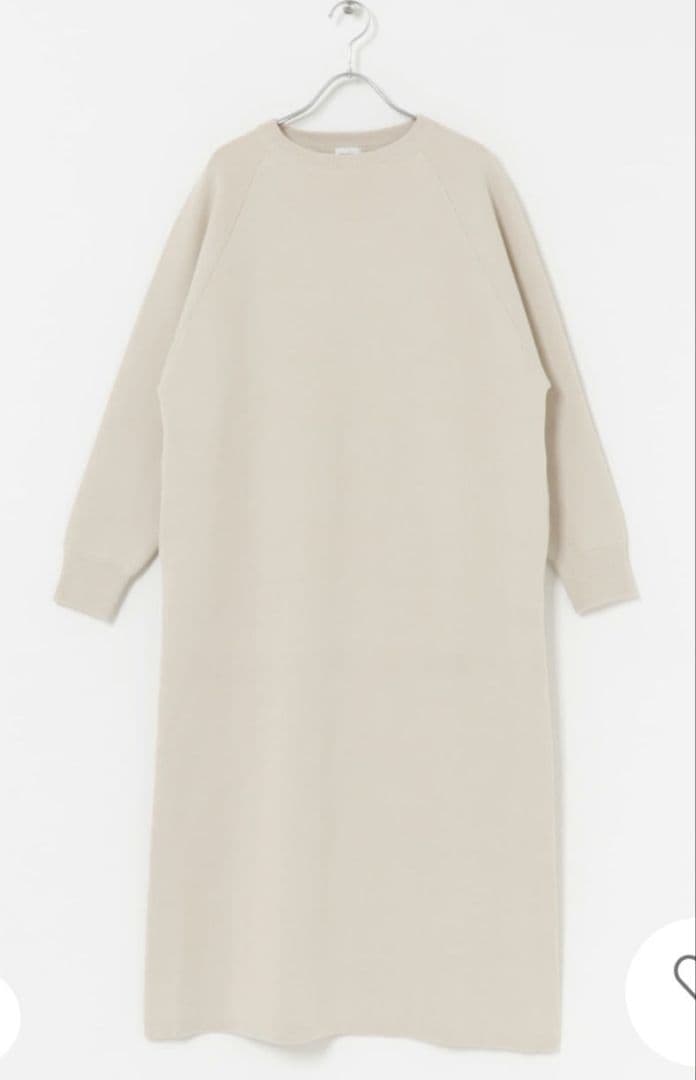 新品タグ付 スウェットライクニットワンピース ベージュ DOORS