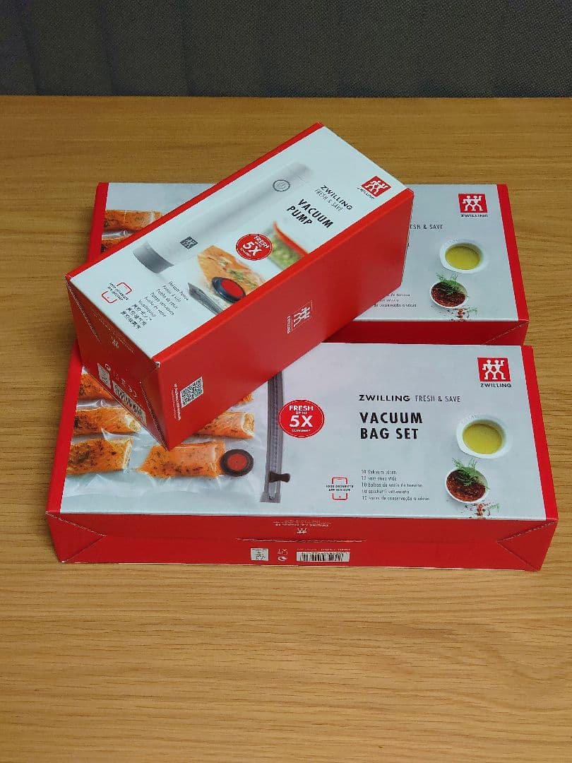 未使用ツヴィリング真空ポンプ＆保存バッグ20枚ZWILLING