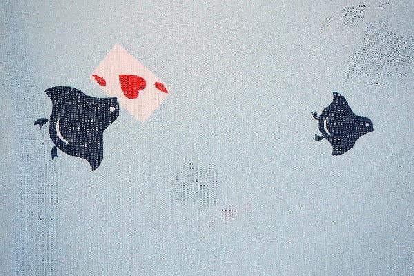 ★専用★夏着物　浴衣　洗える着物　水色　千鳥　トランプ　身丈168cm