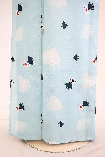 ★専用★夏着物　浴衣　洗える着物　水色　千鳥　トランプ　身丈168cm