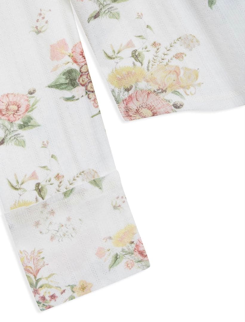 トップス OPEN YY FLORAL HOOK HENLEY LONG SLEEVE