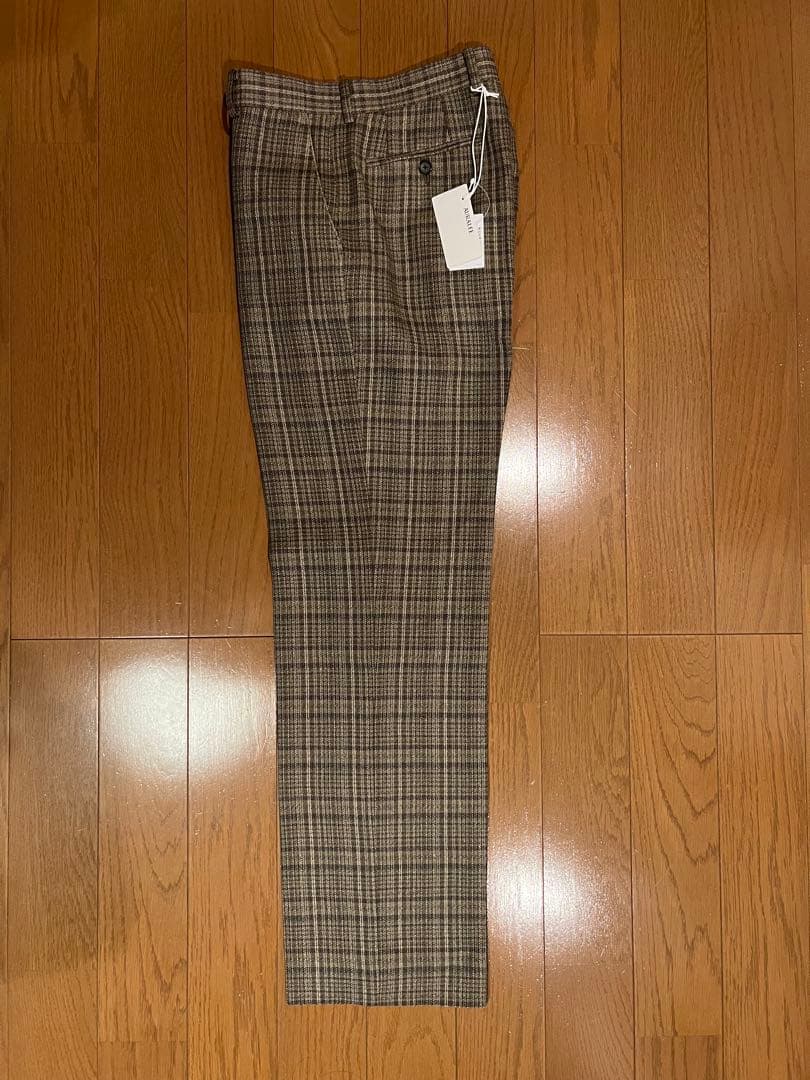 AURALEE SILK LINEN NEP CHECK SLACKS サイズ3