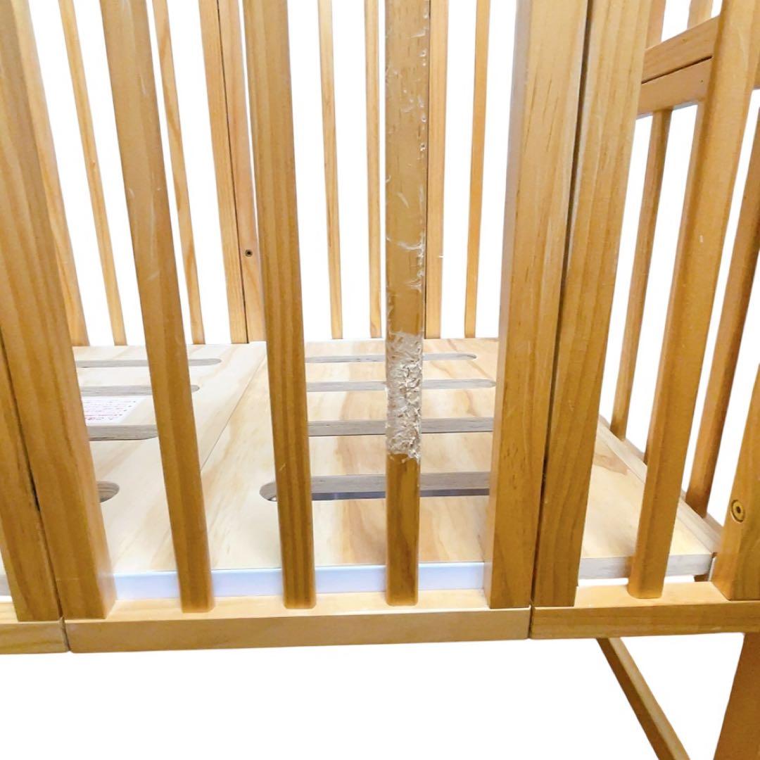 【ハル】　大和屋　パタンII 　折りたたみ　ミニ　ベビーベッド ナチュラル