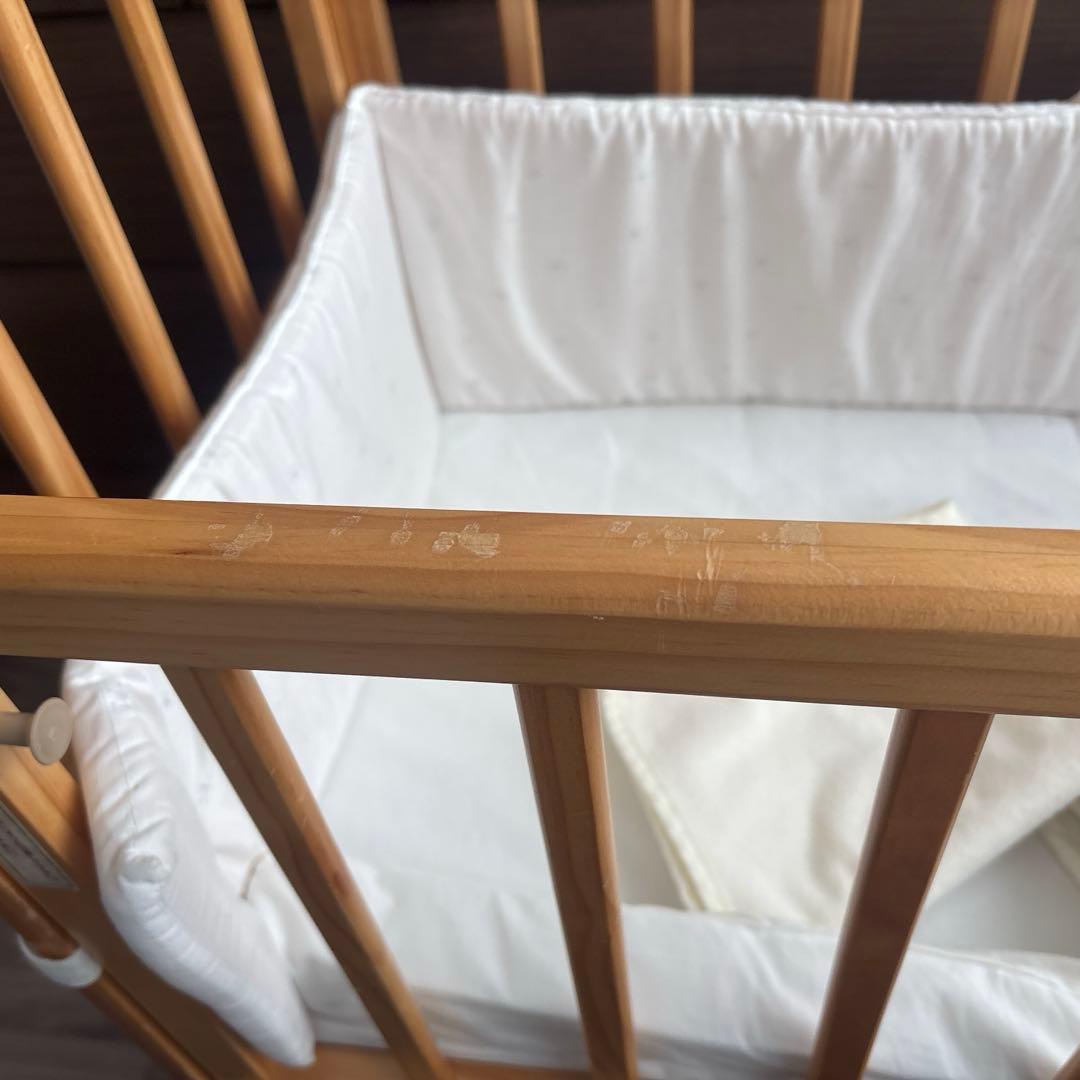 大和屋　そいねーるプラスムーブ　ベビーベッド　ナチュラル＋寝具セット