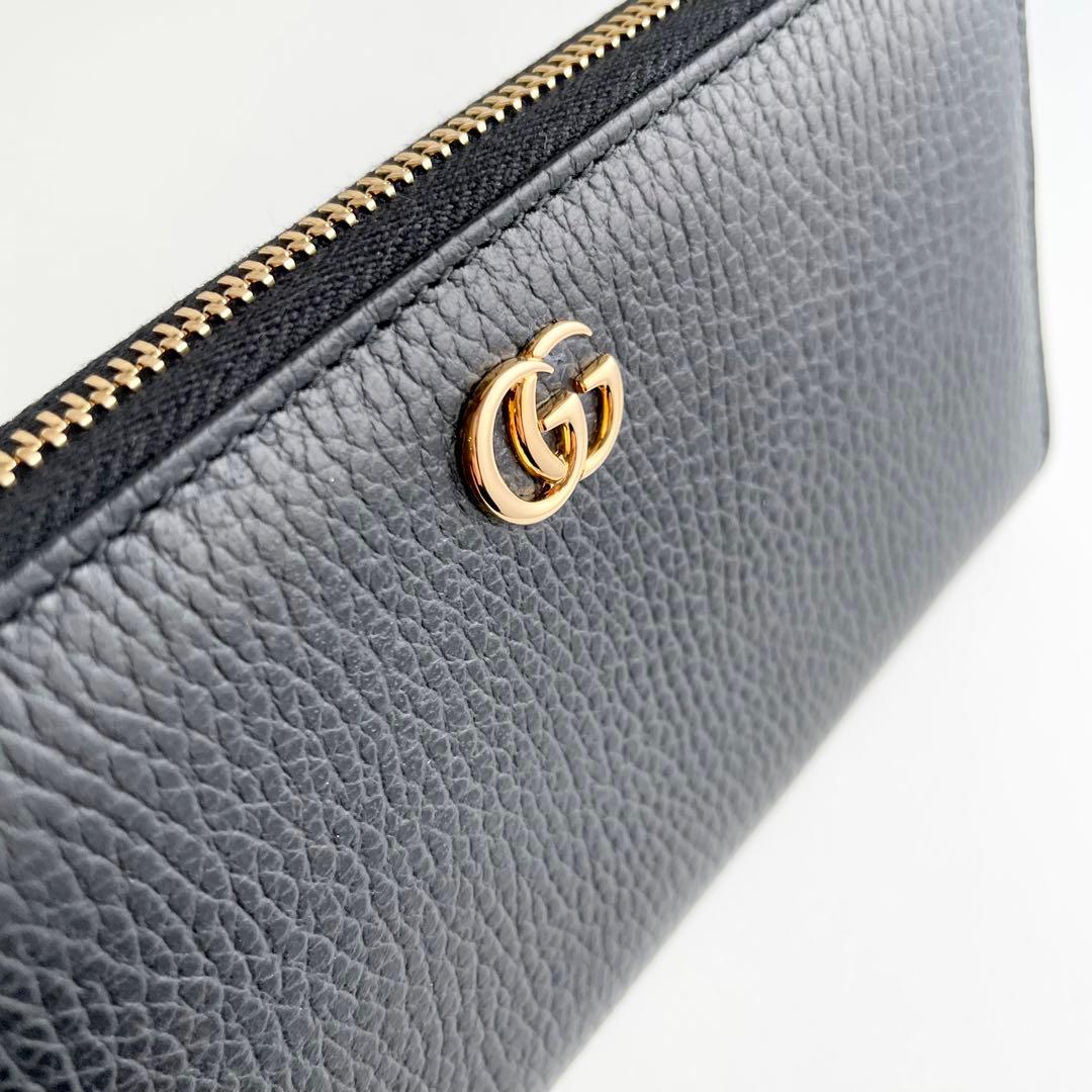 GUCCI グッチ 長財布 GGマーモント ダブルG ブラック 新品保管