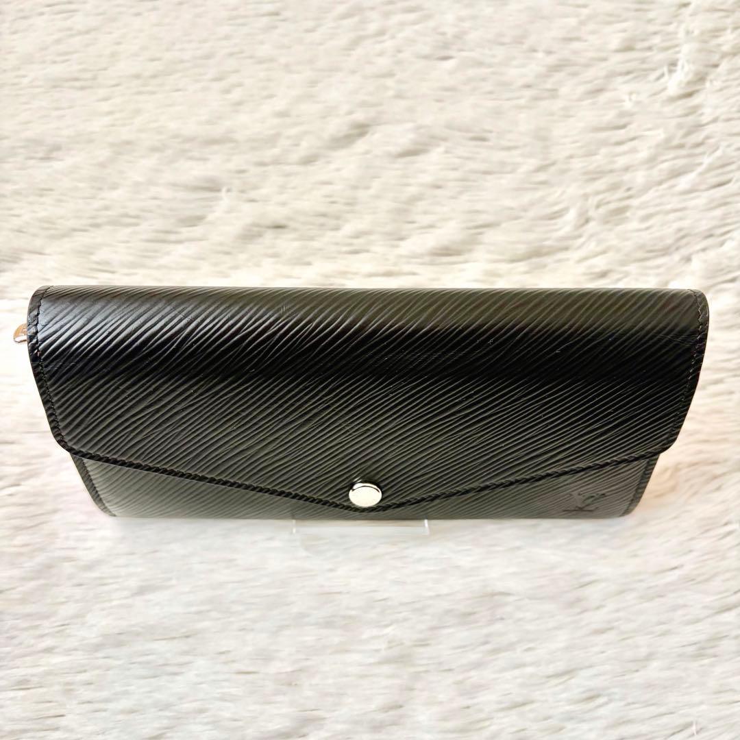 ルイヴィトン ポルトフォイユサラ　ノワール　ホットピンク　エピレザー　長財布