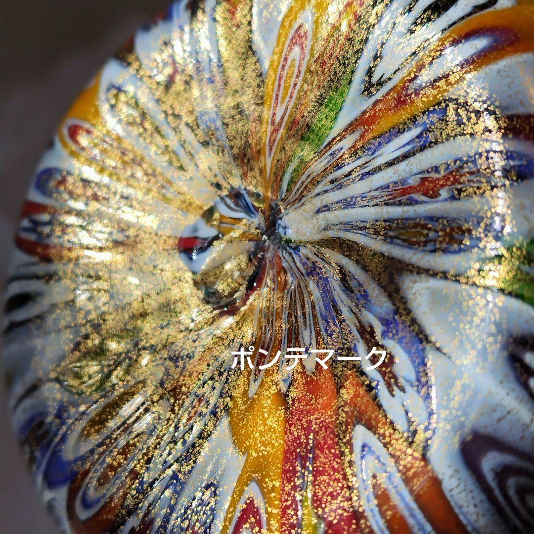 ベネチアングラス ミルフィオリ ゴールデンキルト 工芸品