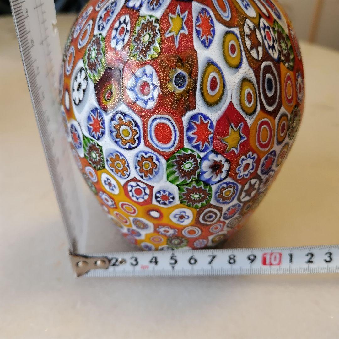 ベネチアングラス ミルフィオリ ゴールデンキルト 工芸品