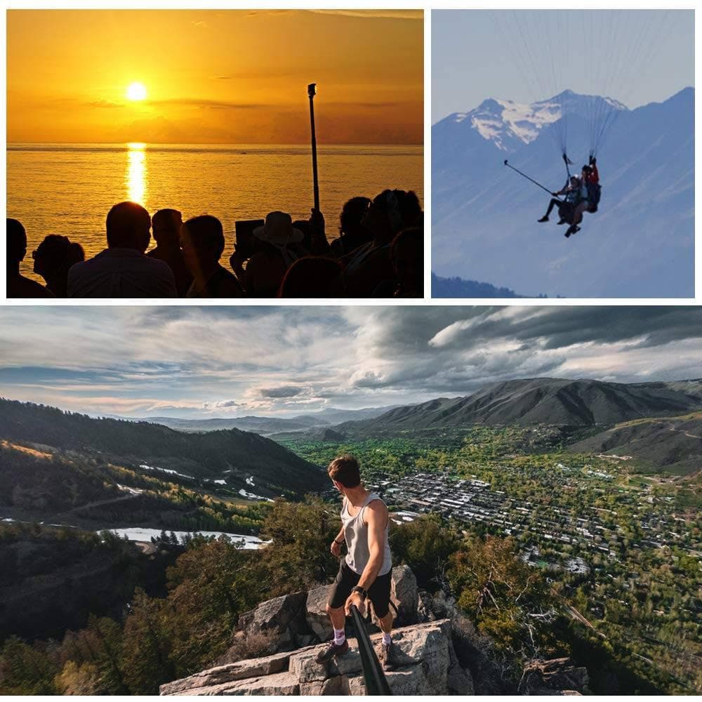 2.7mの長さで軽量な炭素繊維製の自撮り棒 - 180度回転・7段伸縮