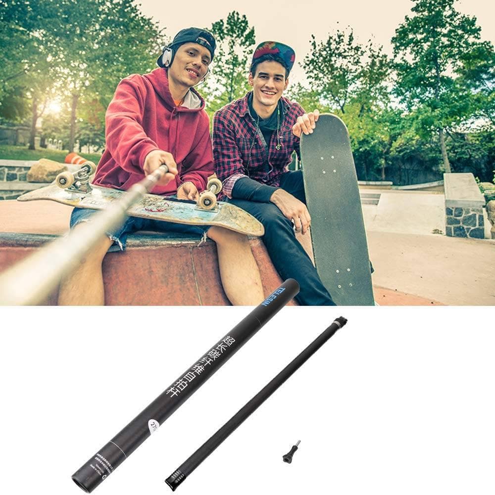 2.7mの長さで軽量な炭素繊維製の自撮り棒 - 180度回転・7段伸縮