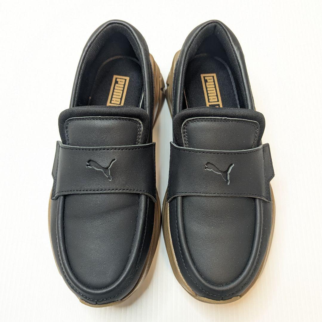 未使用に近い PUMA プーマ ローファー 23.5cm ブラック 厚底