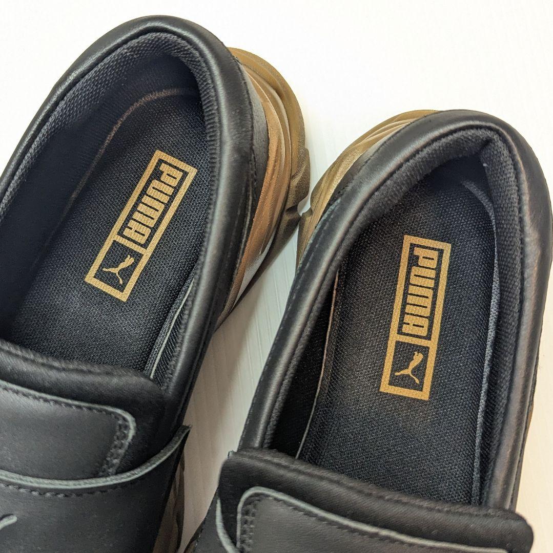 未使用に近い PUMA プーマ ローファー 23.5cm ブラック 厚底