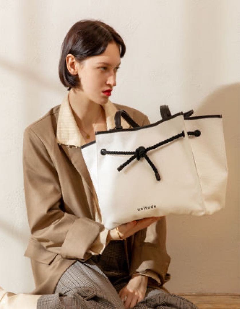 unitude ホワイト キャンバス バッグ 大きめ