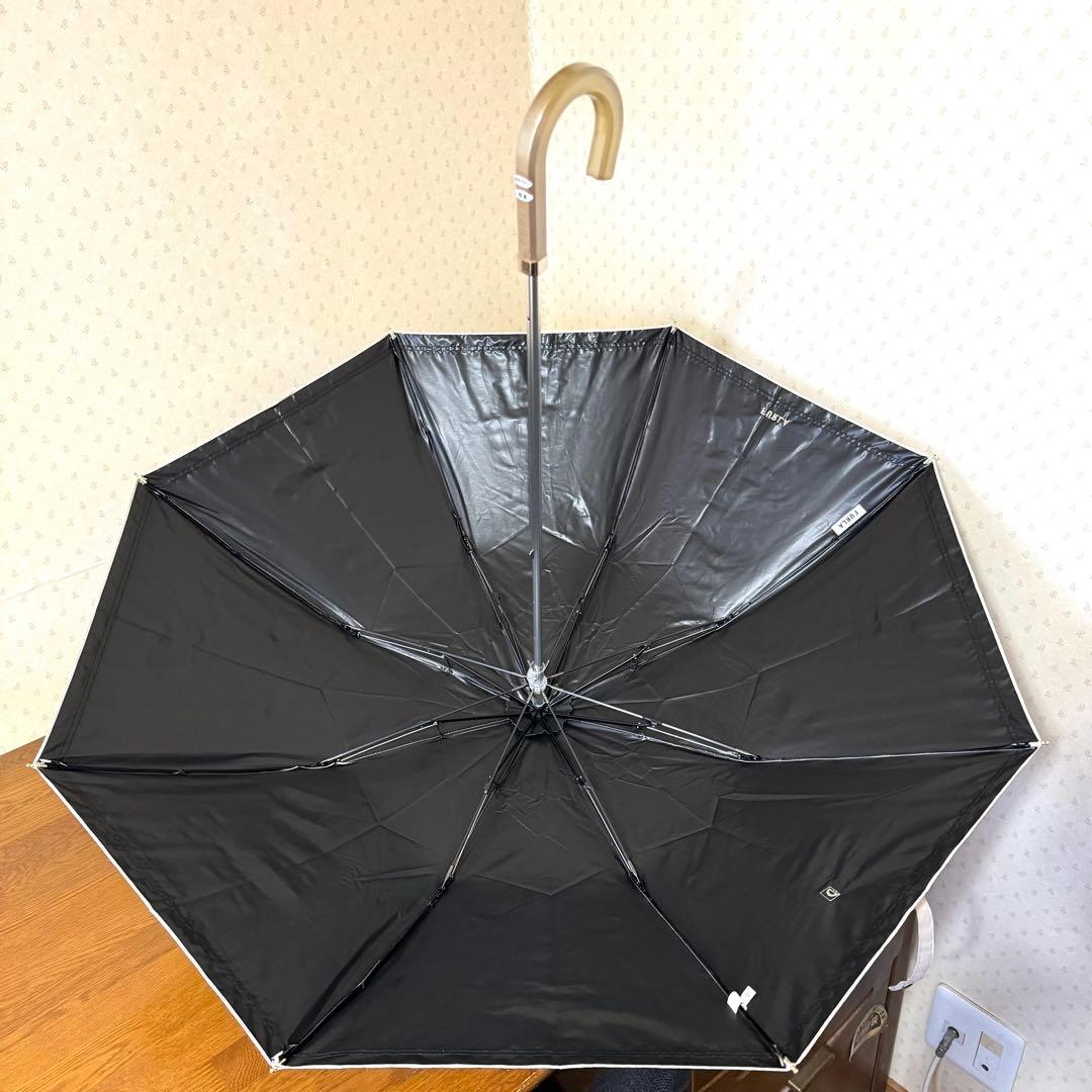 ★新品★フルラ　晴雨兼用日傘　楽折　１級遮光　軽量　アーチロゴ　ベージュ　日本製