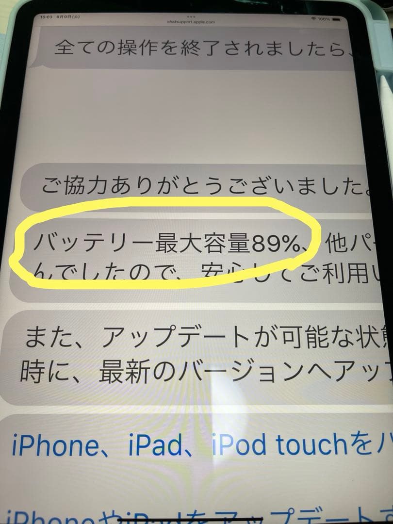 iPad Air第4世代　Wi-Fiモデル　256GB スカイブルー　カバー付き