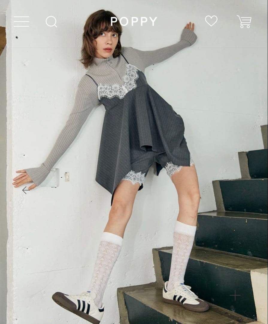 【POPPY】レースバミューダショーツ