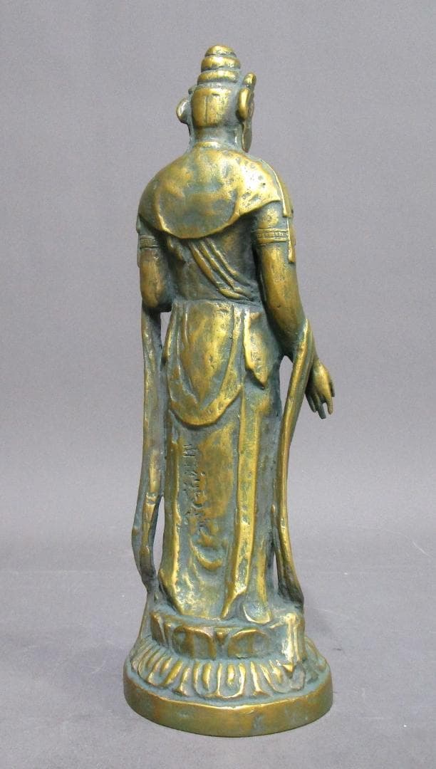 文化勲章 北村西望［聖観世音菩薩像］ブロンズ　桐共箱入り