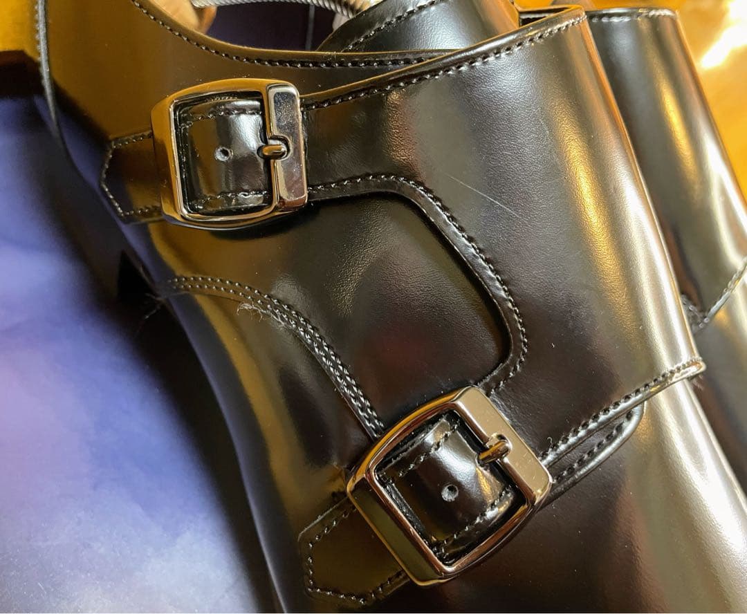 【サダ様】リーガルビジネスシューズモンクストラップスクラッチタフレザー27