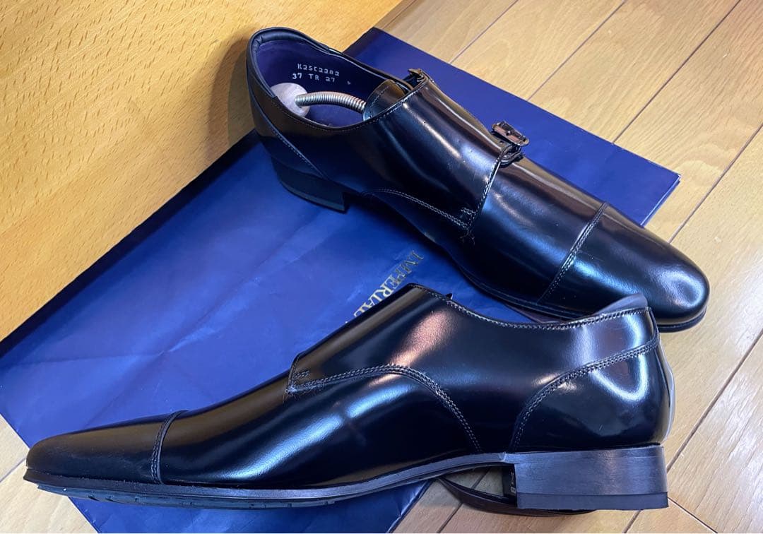 【サダ様】リーガルビジネスシューズモンクストラップスクラッチタフレザー27