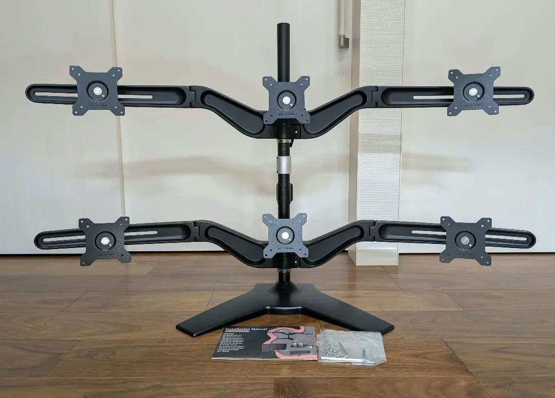 VESA規格対応 6画面 モニターアーム スタンドタイプ(〜24型)