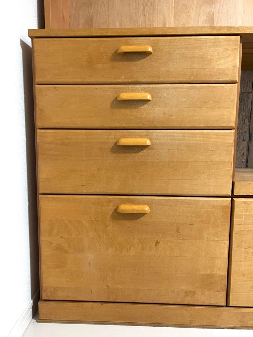 モモナチュラル　食器棚　カップボード　VIU-01+VIL-52