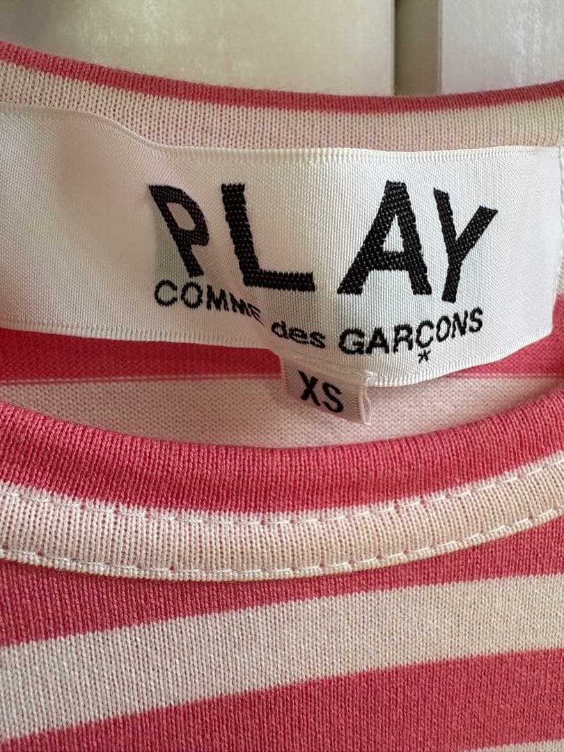 プレイコムデギャルソン ボーダーロングＴシャツ サイズXS