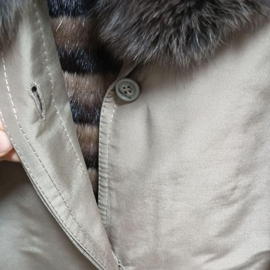 palody リアルファーライナー付き シルク×毛皮 2way コート М