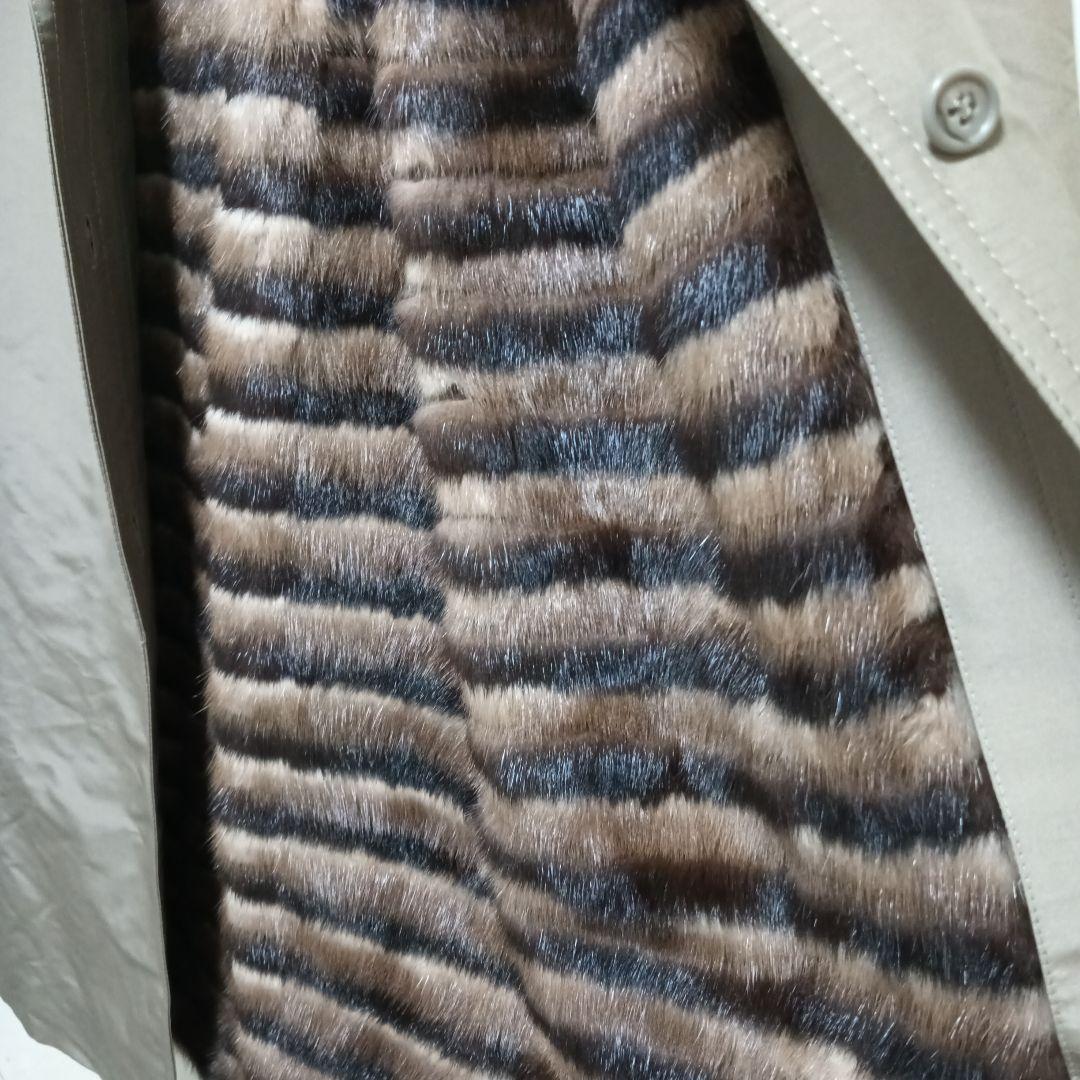 palody リアルファーライナー付き シルク×毛皮 2way コート М