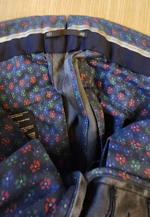 PT01 パンツ Flower フラワー 前立て釦止め