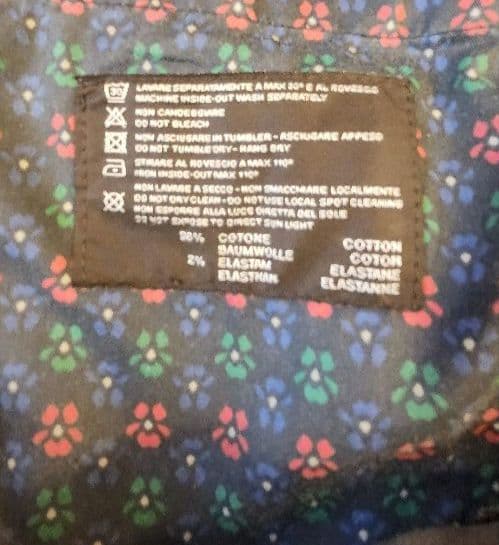 PT01 パンツ Flower フラワー 前立て釦止め