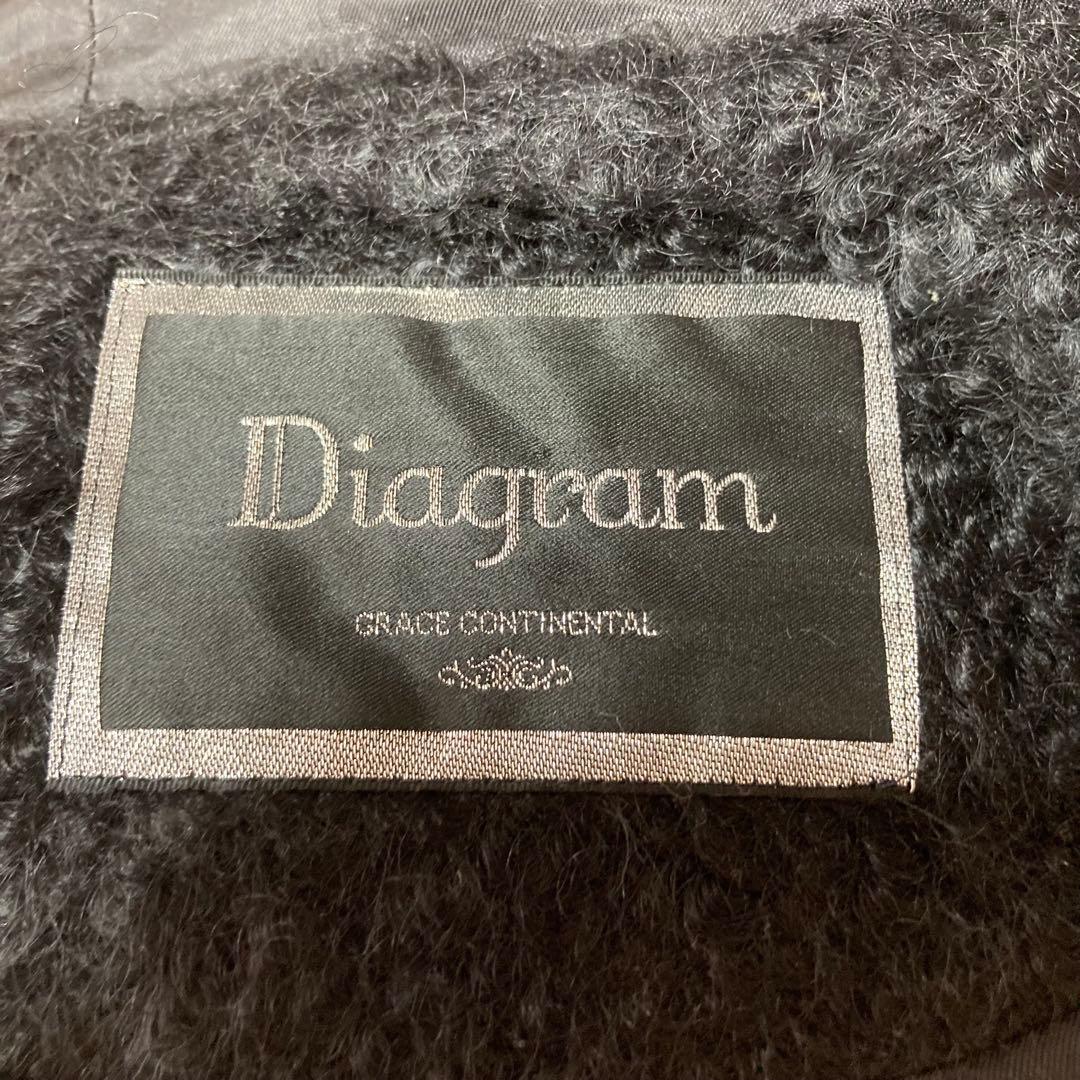 Diagram ダイアグラム フォックスファー モヘヤ ケープコート ポンチョ