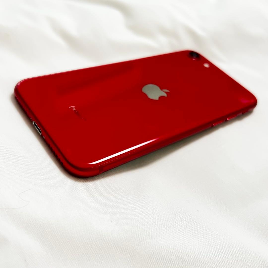 【中古品】美品 iPhone SE2 256GB 赤 SIMフリー　一部破損あり