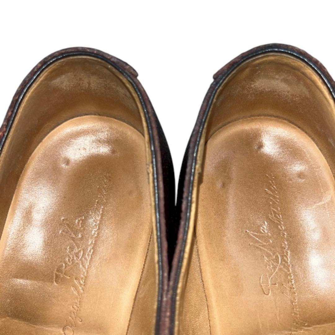 【美品】 レイマー ダブルモンクシューズ 27cm 革靴 シボ革 ダークブラウン