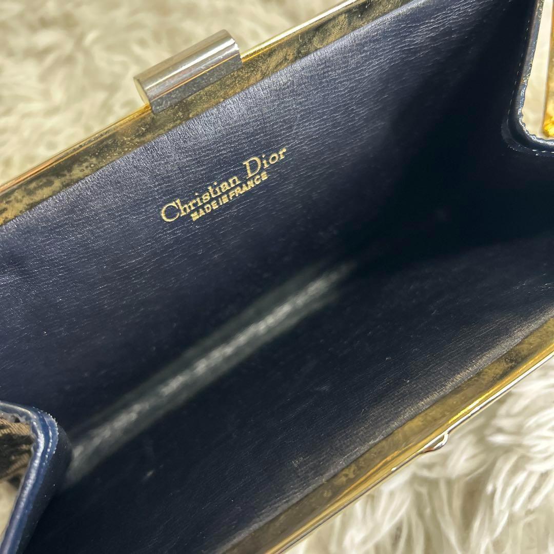 クリスチャンディオール オブリーク クラッチバッグ ジャガード　がま口