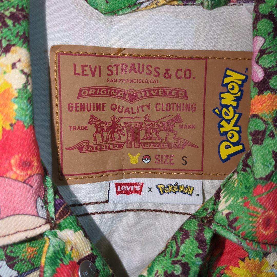 希少　Levi's × Pokémon 花柄デニムジャケット S