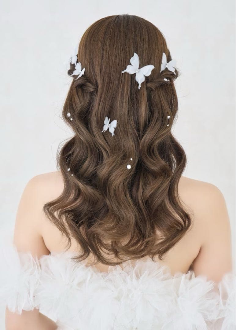 ANNAN WEDDING 蝶々 ブライダルアクセサリー 6個セット　MA270