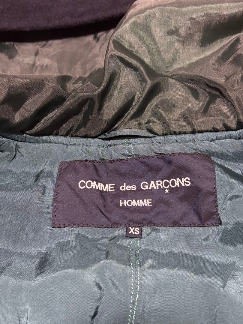 コムデギャルソンオム　縮絨　ダッフルコート　ネイビー　XS