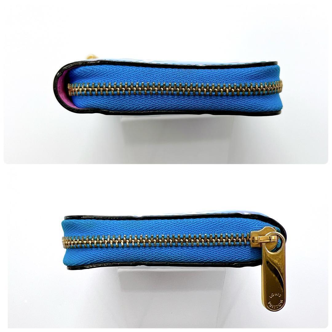 ルイヴィトン ヴェルニ ジッピーパース ベイビーブルーネオン M81155