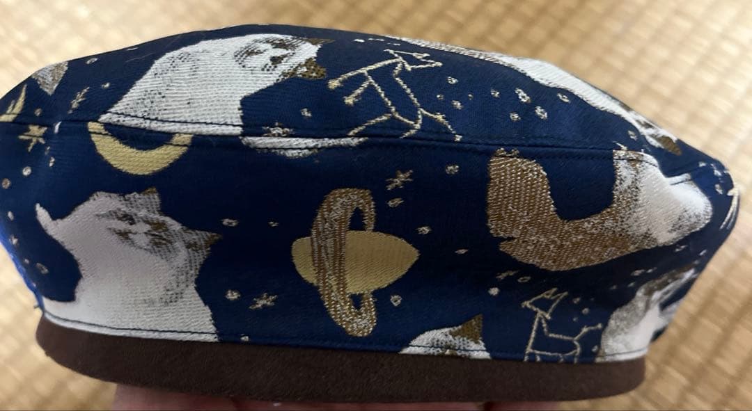 カシラ　レディース　ベレー帽　帽子　猫　星　土星　惑星　宇宙