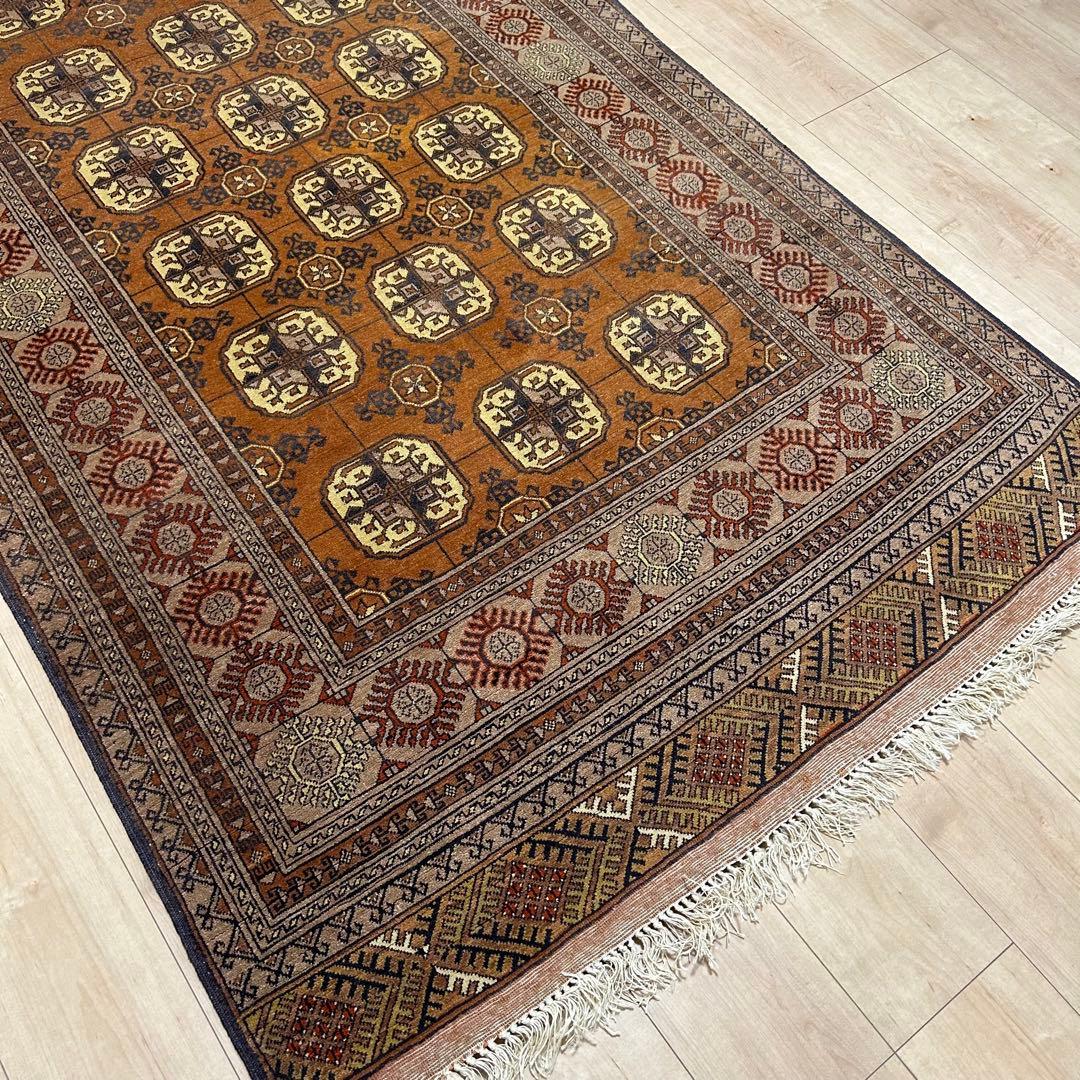 ペルシャ絨毯　トルクメン産　ヴィンテージラグ　トライバルラグ　190x114㎝