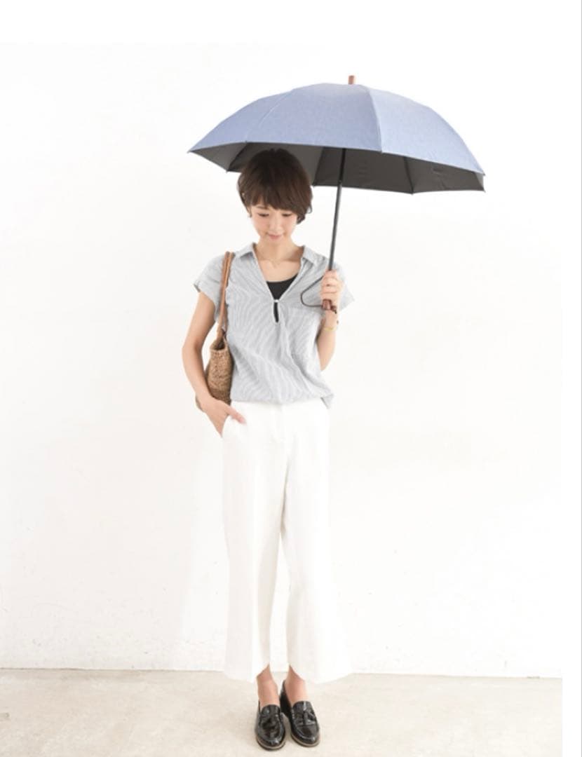 新品未使用　サンバリア100 2段折　フロスト　ブルー　完売遮光