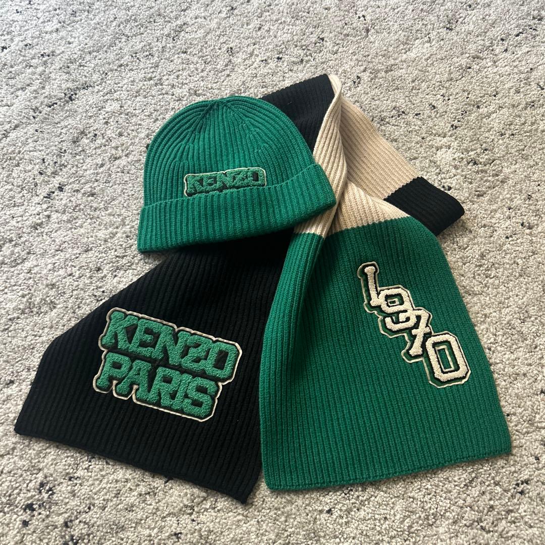 KENZOニット帽 マフラーセット