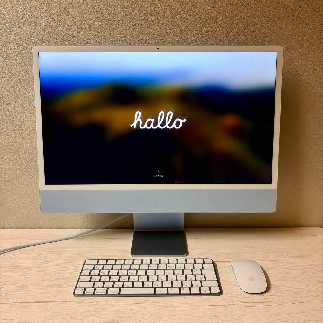 【超美品】iMac 24インチ M1, 2021 / ブルー