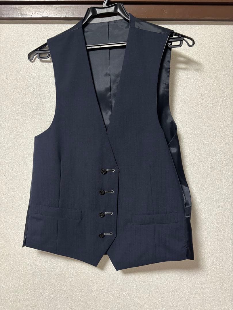 かずぅ　美品　SUIT SELECT 3ピース　セットアップ ネイビー リ