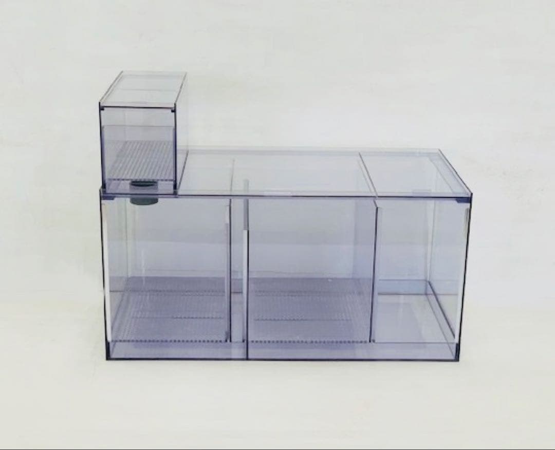 Ｗ600×Ｄ300×Ｈ300 オーバーフロー水槽用塩ビ濾過槽+ウールBOX